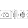 Розетка 2-местная IEK FORTEPIANO с заземлением, с защитными шторками, безвинтовое крепление, 16А FP323 серый FP-R24-16-1-K03
